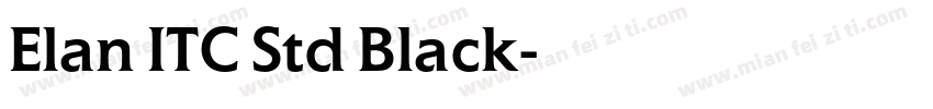 Elan ITC Std Black字体转换